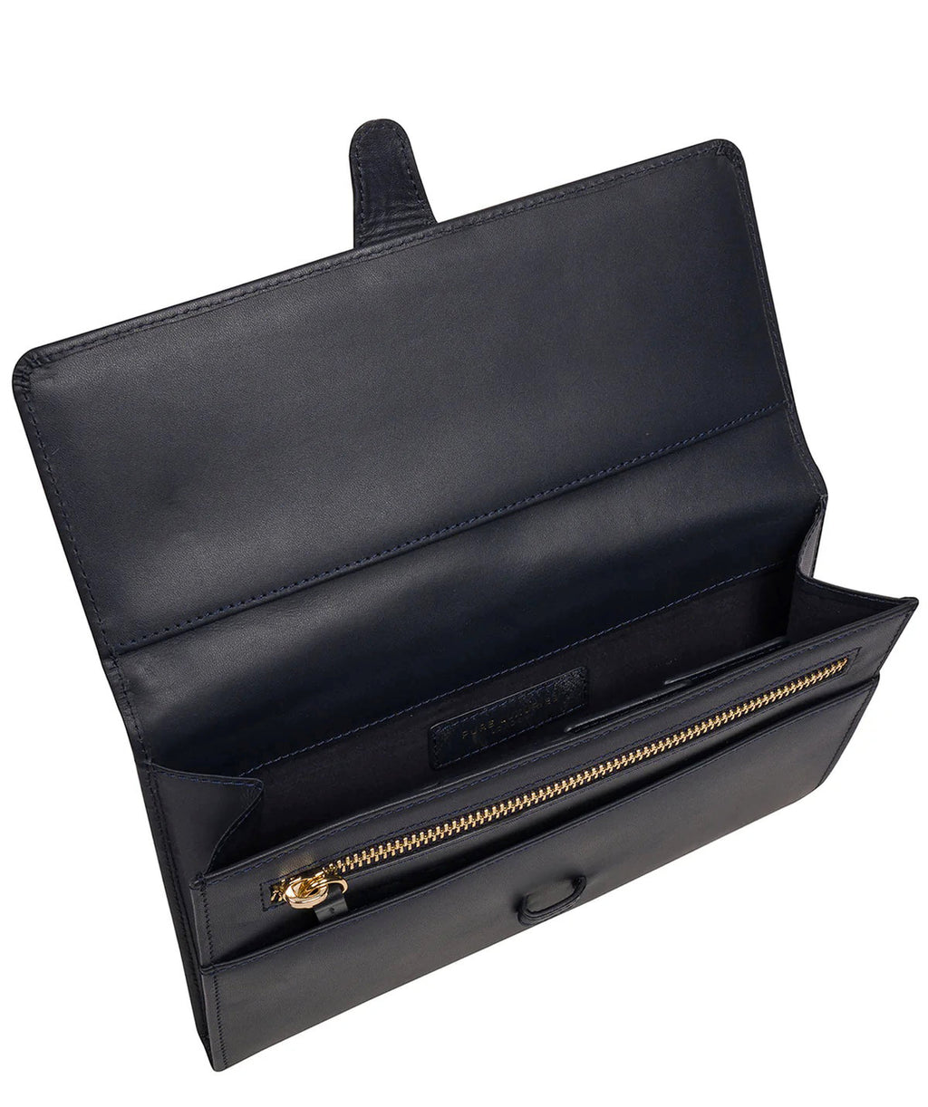 Navy Leather Travel Bag, Travel Wallet
