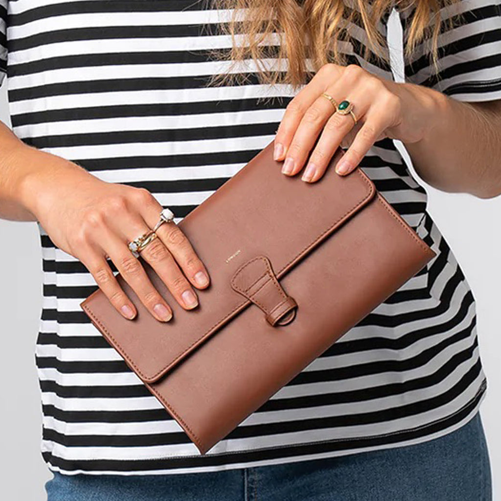 Tan Leather Travel Bag, Travel Wallet