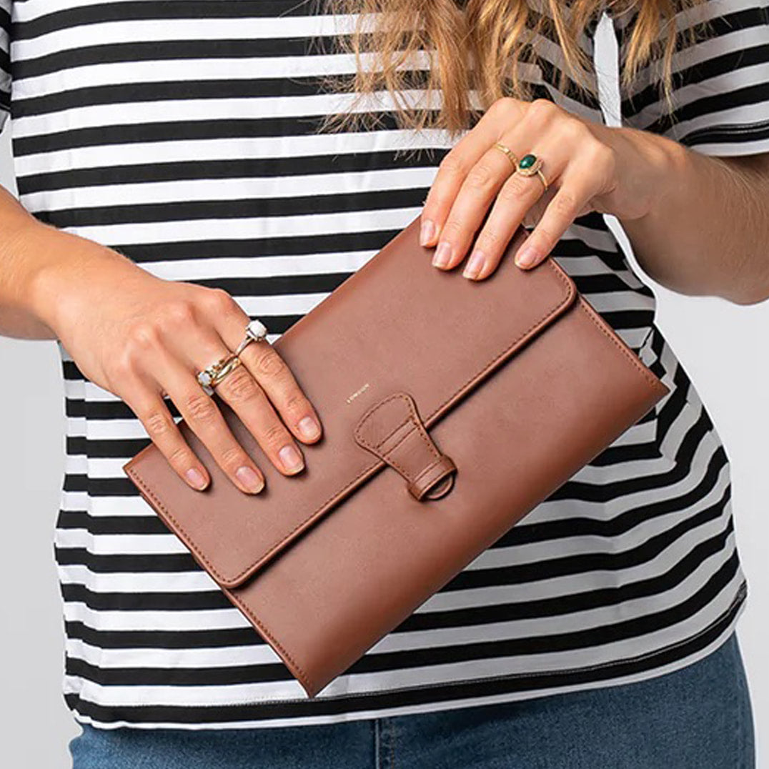 Tan Leather Travel Bag, Travel Wallet