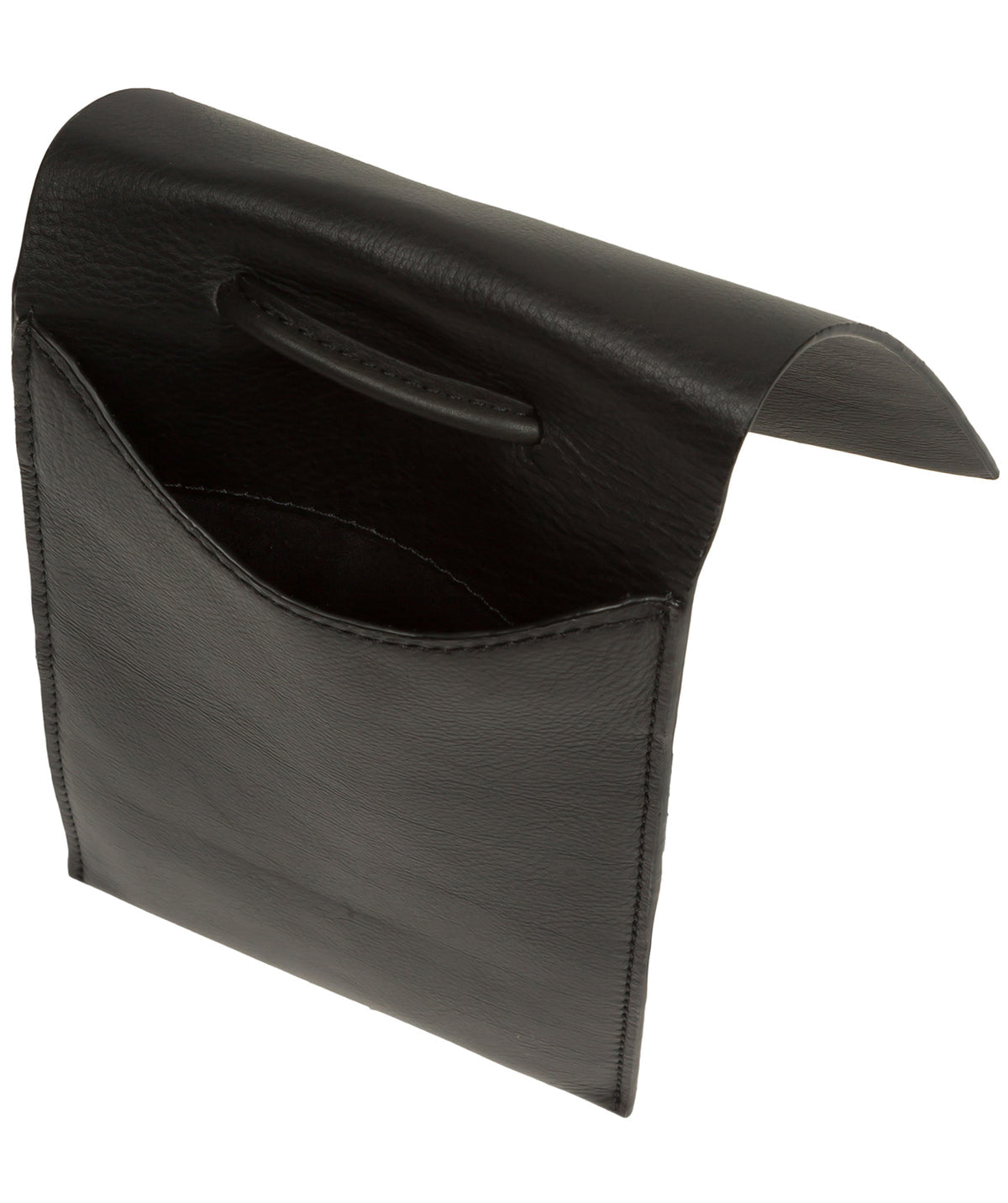 Slim Black Leather Cross Body Phone Bag