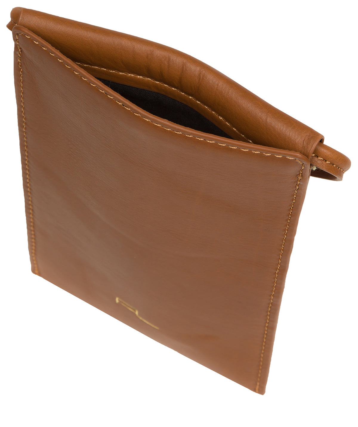 Slim Rust Leather Cross Body Phone Bag