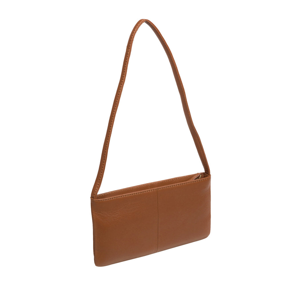 Small Tan Leather Shoulder Bag, Handbag