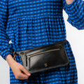 Black Leather Bum Bag