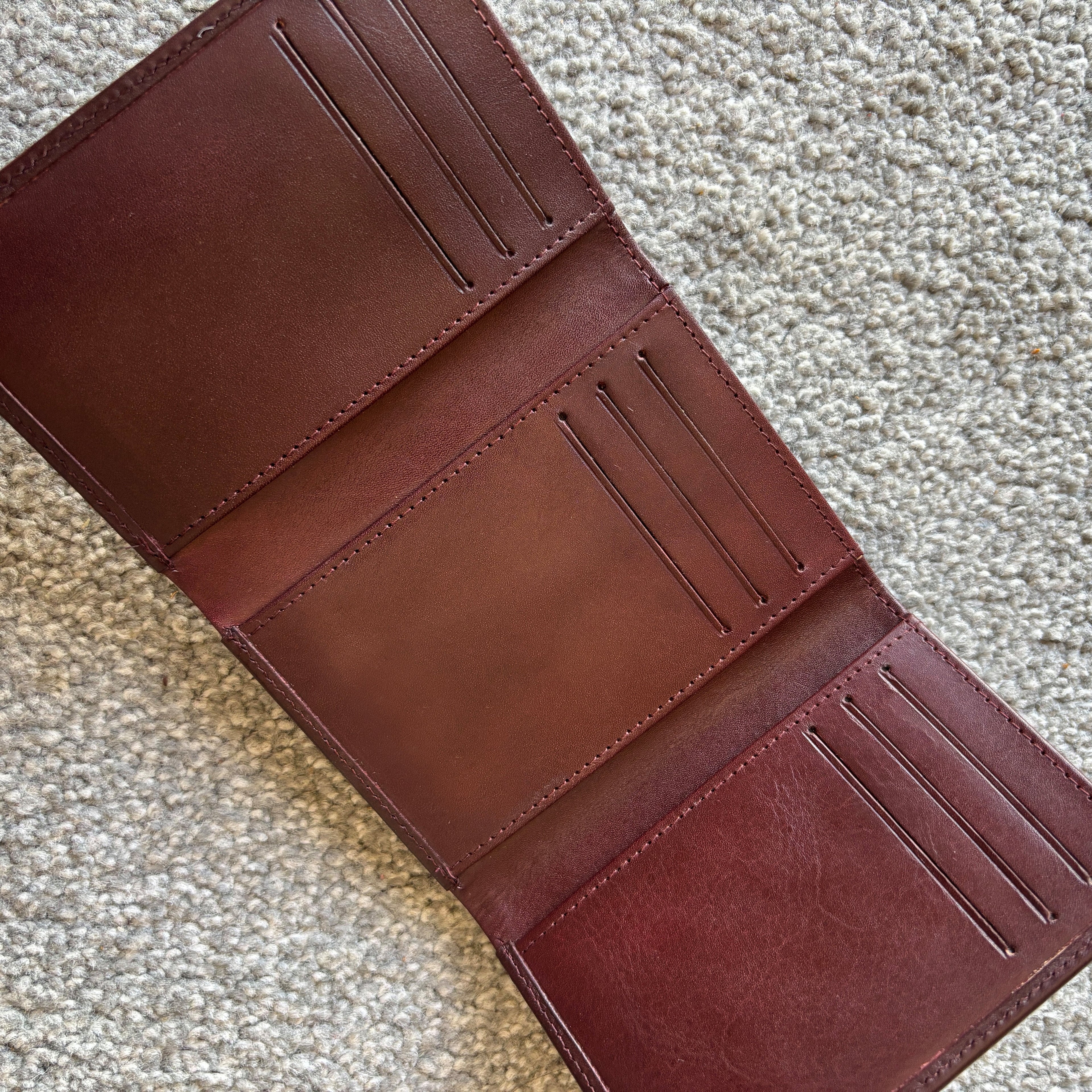 Brown Leather Trifold Wallet