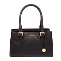 Black Leather Shoulder Bag, Handbag, Leather Tote