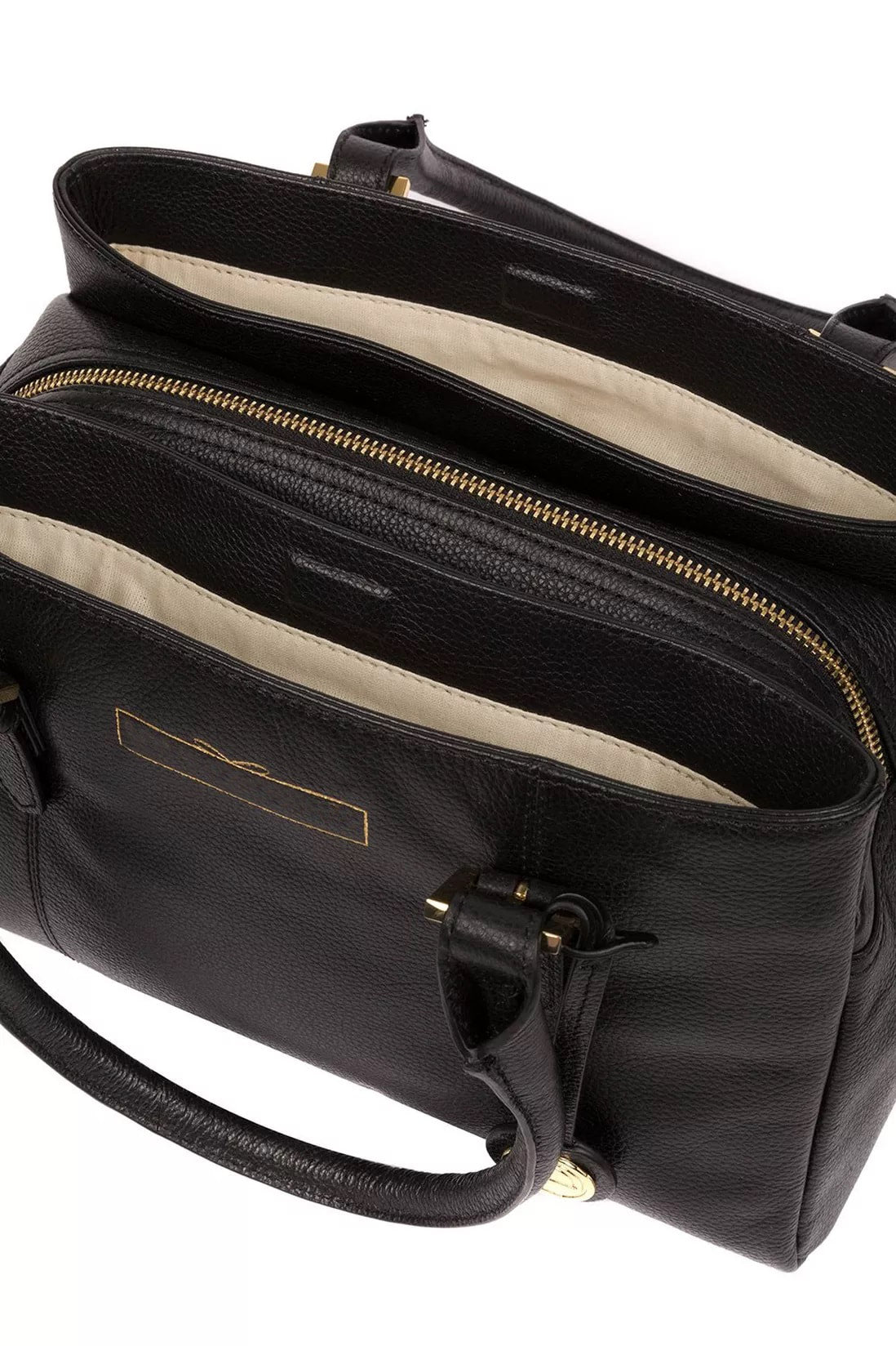 Black Leather Shoulder Bag, Handbag, Leather Tote