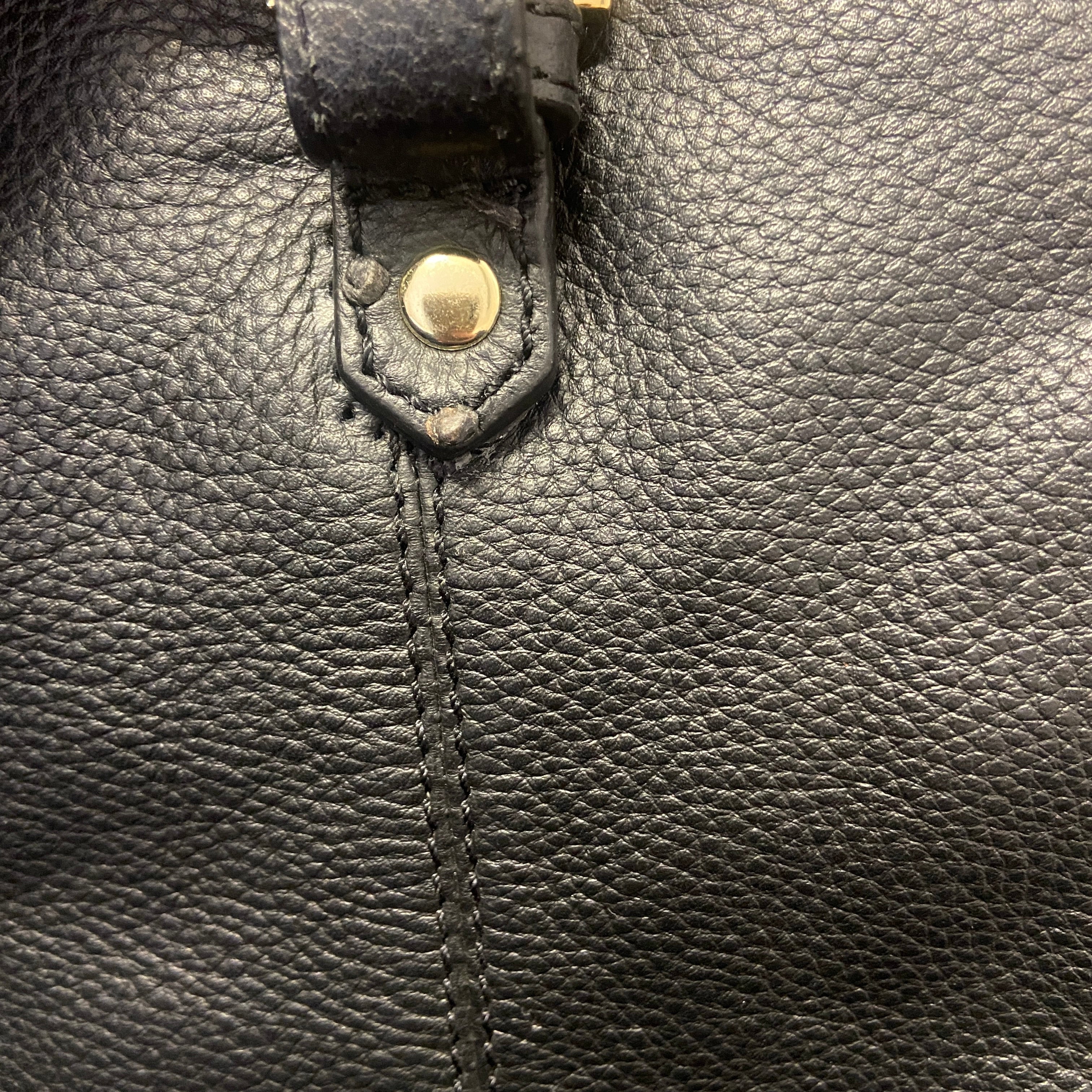 Black Leather Shoulder Bag, Handbag, Leather Tote