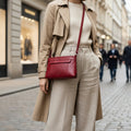 Rowallan Red Leather Cross Body Bag, Shoulder Bag, Organiser