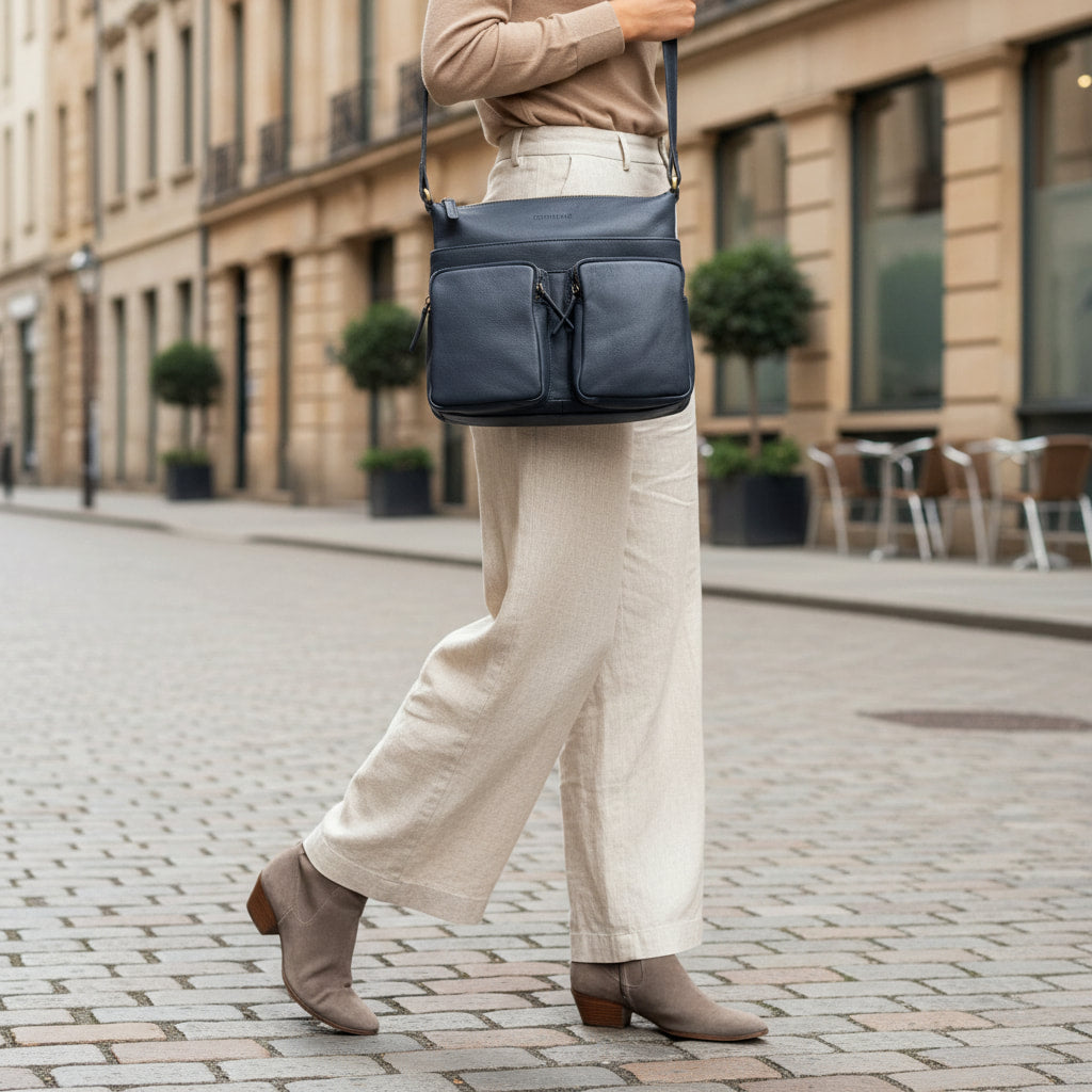 Large Rowallan Navy Cross Body, Shoulder Bag
