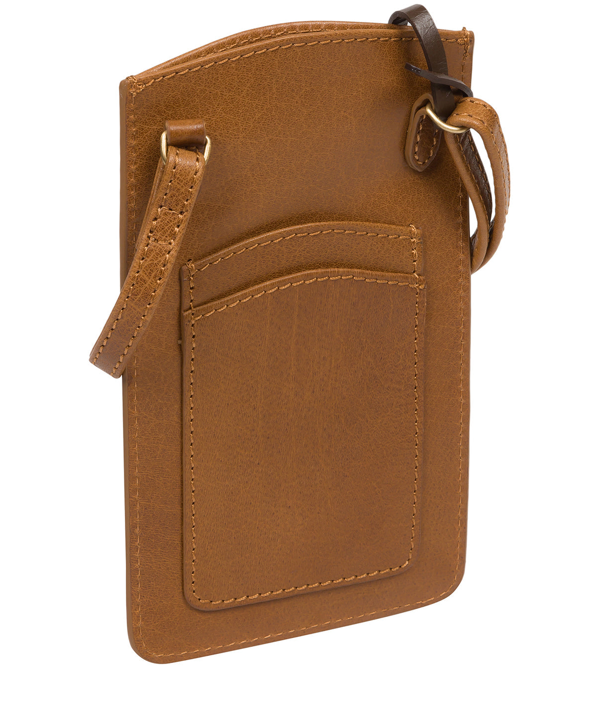 Slim Tan Leather Shoulder Bag, Cross Body Bag, Travel Bag