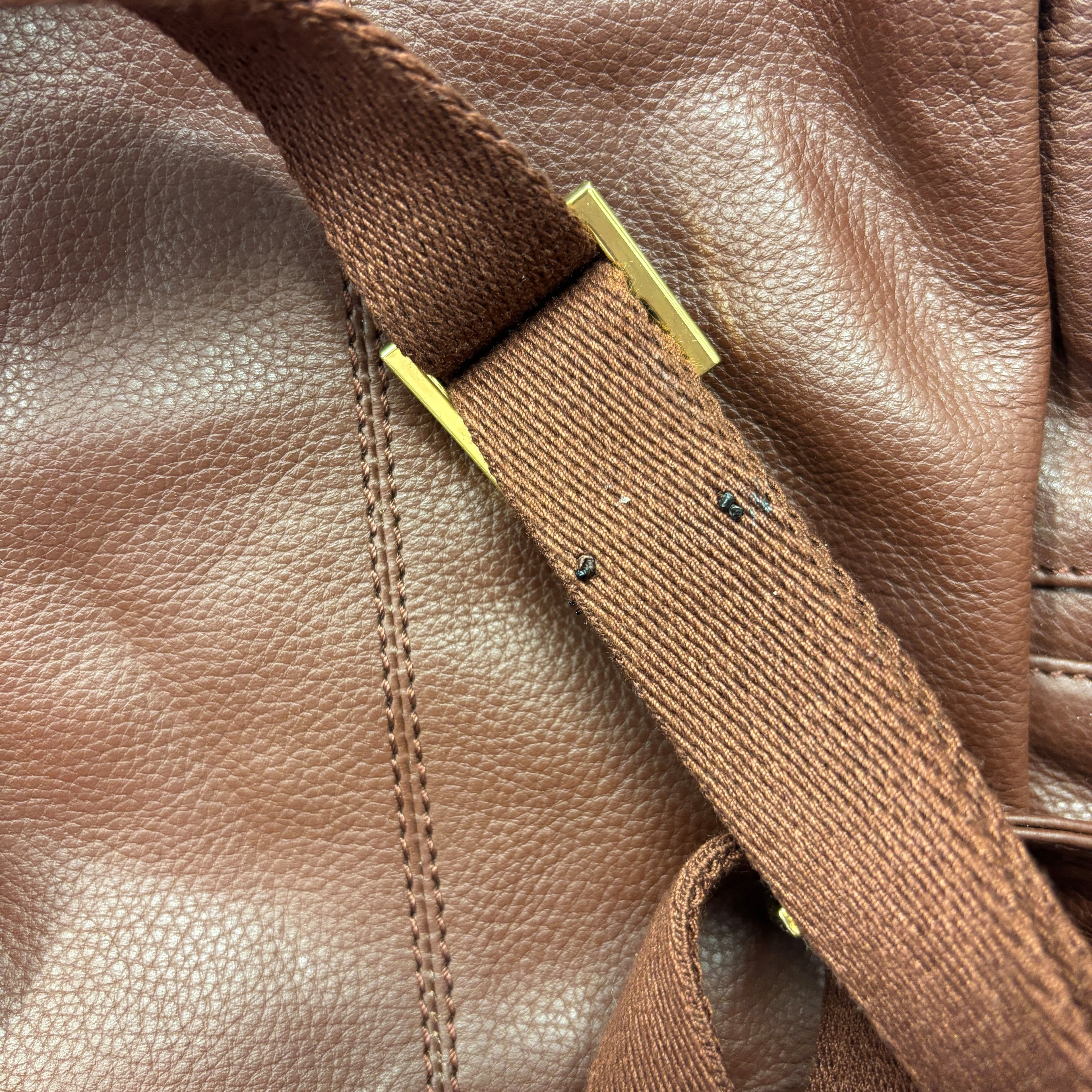 Small Brown Leather Backpack