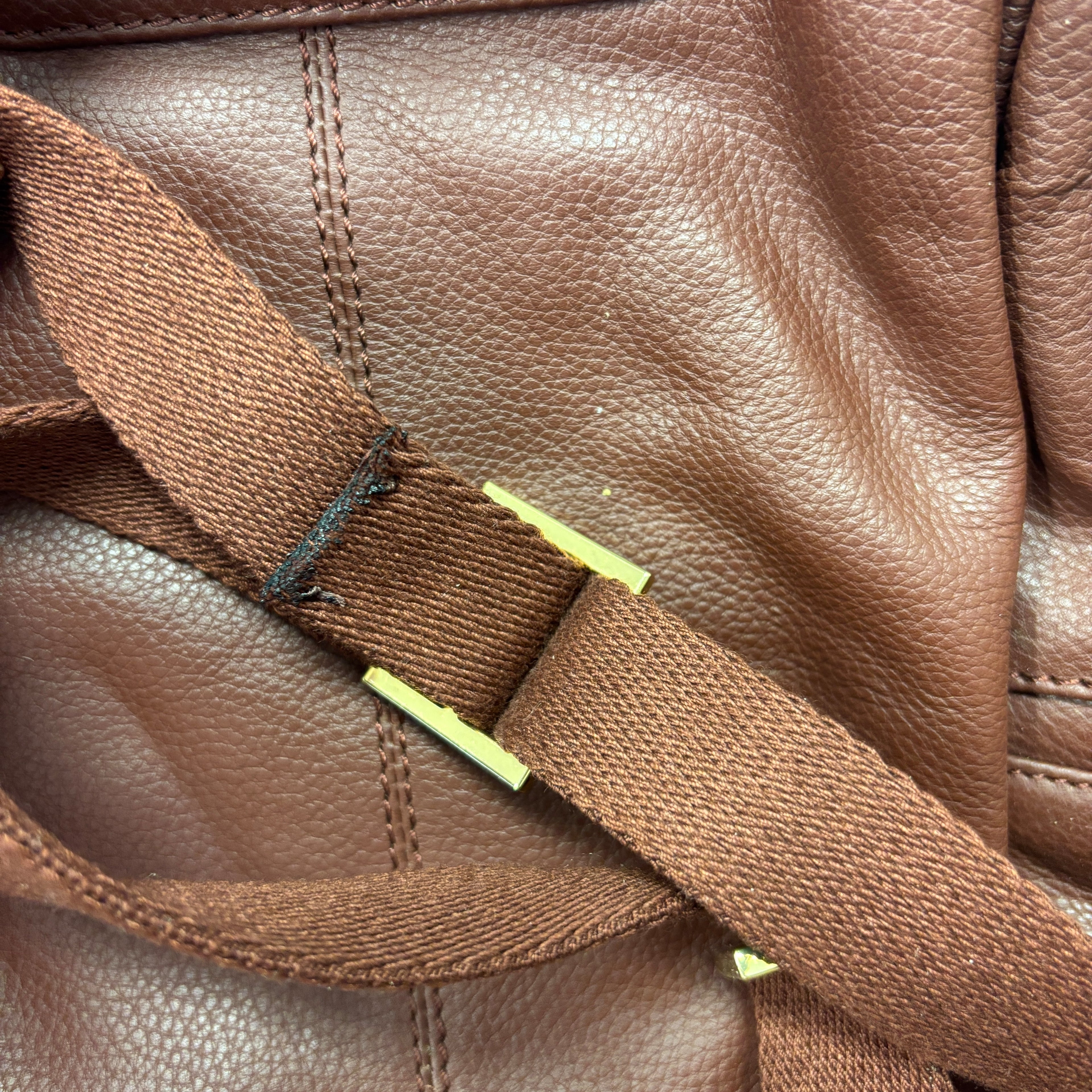 Small Brown Leather Backpack