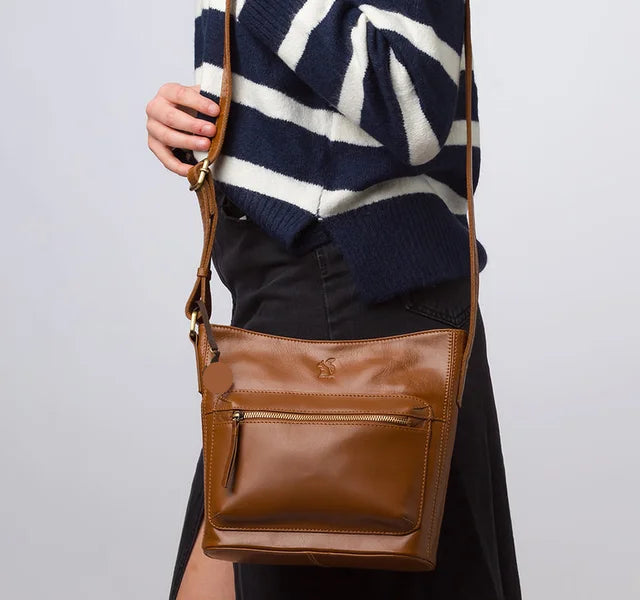 Tan Leather Crossbody Bag