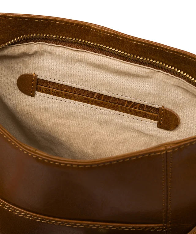 Tan Leather Crossbody Bag