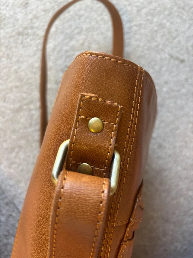 Tan Leather Crossbody Bag