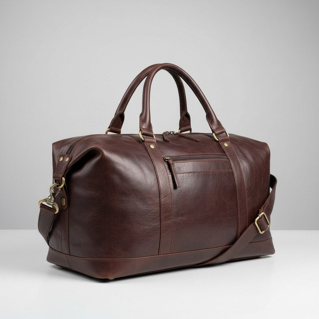 Luxury Buffalo Leather Travel Bag, Holdall, Gym Bag