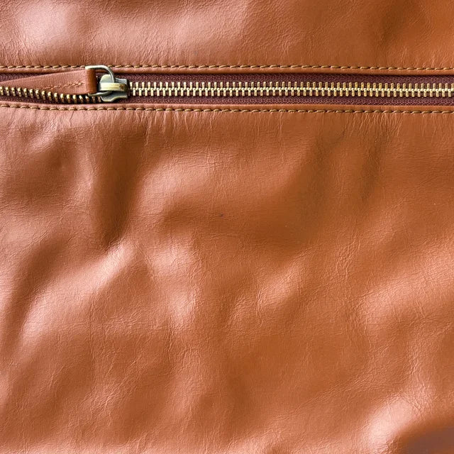 Large Tan Leather Tote Bag