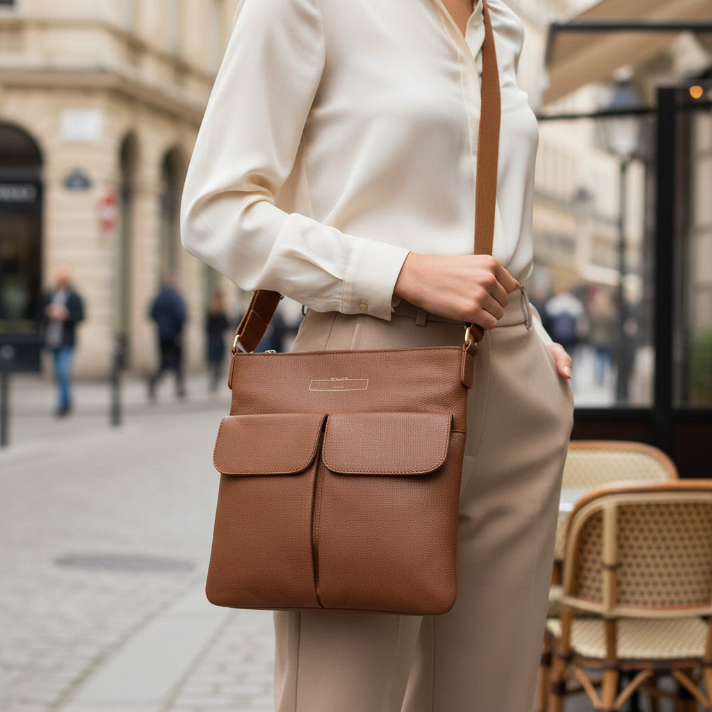 Large Tan Leather Crossbody & Shoulder Bag