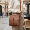Large Tan Leather Crossbody & Shoulder Bag