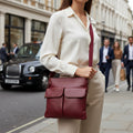 Large Burgundy Leather Crossbody & Shoulder Bag