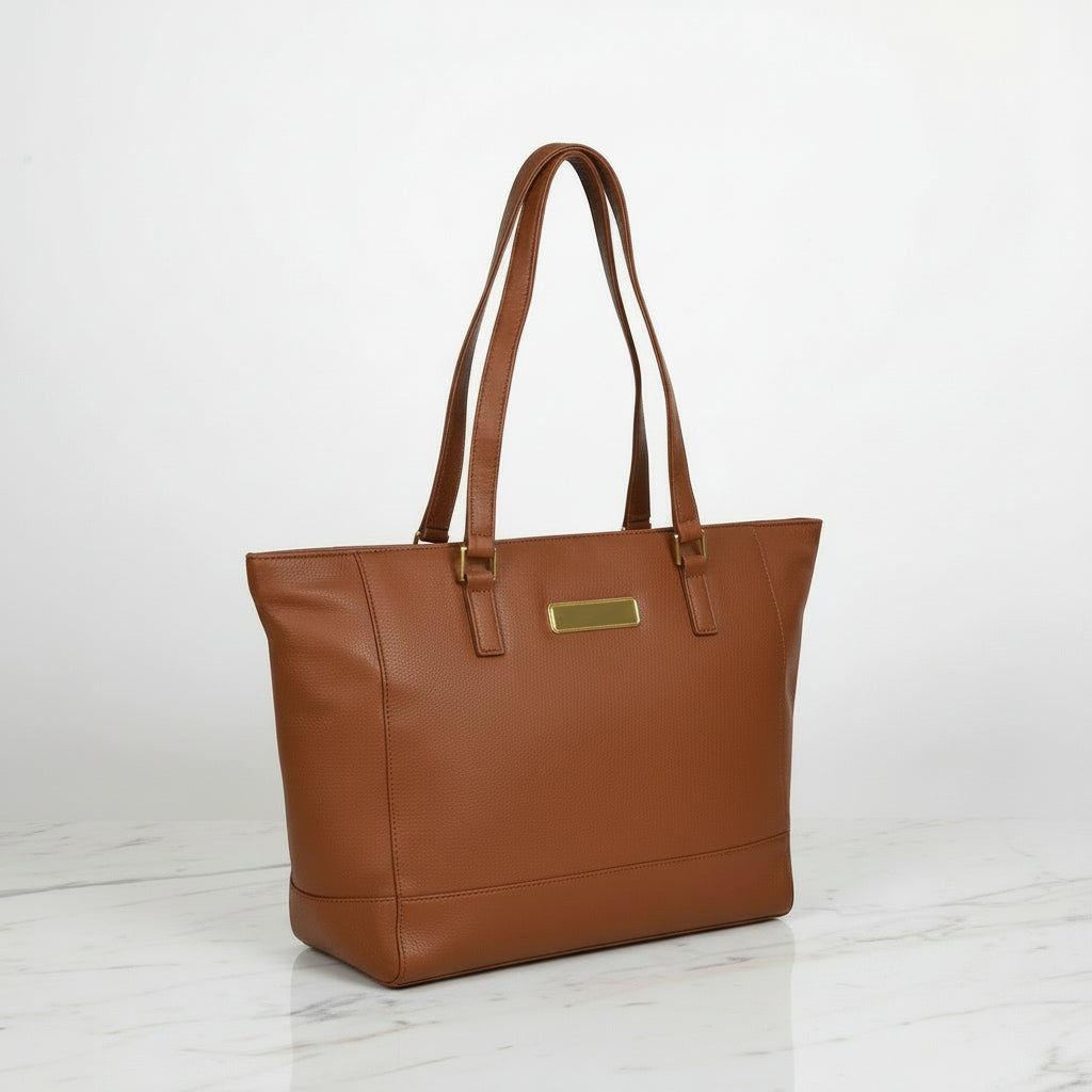 Large Brown Leather Tote Bag