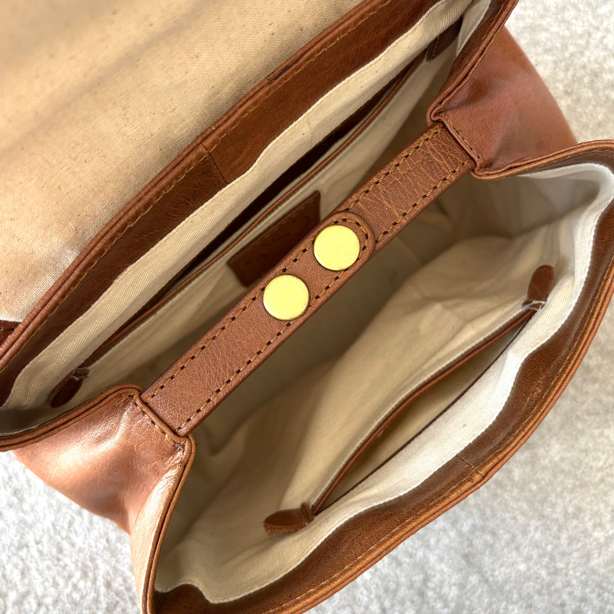Tan Leather Backpack