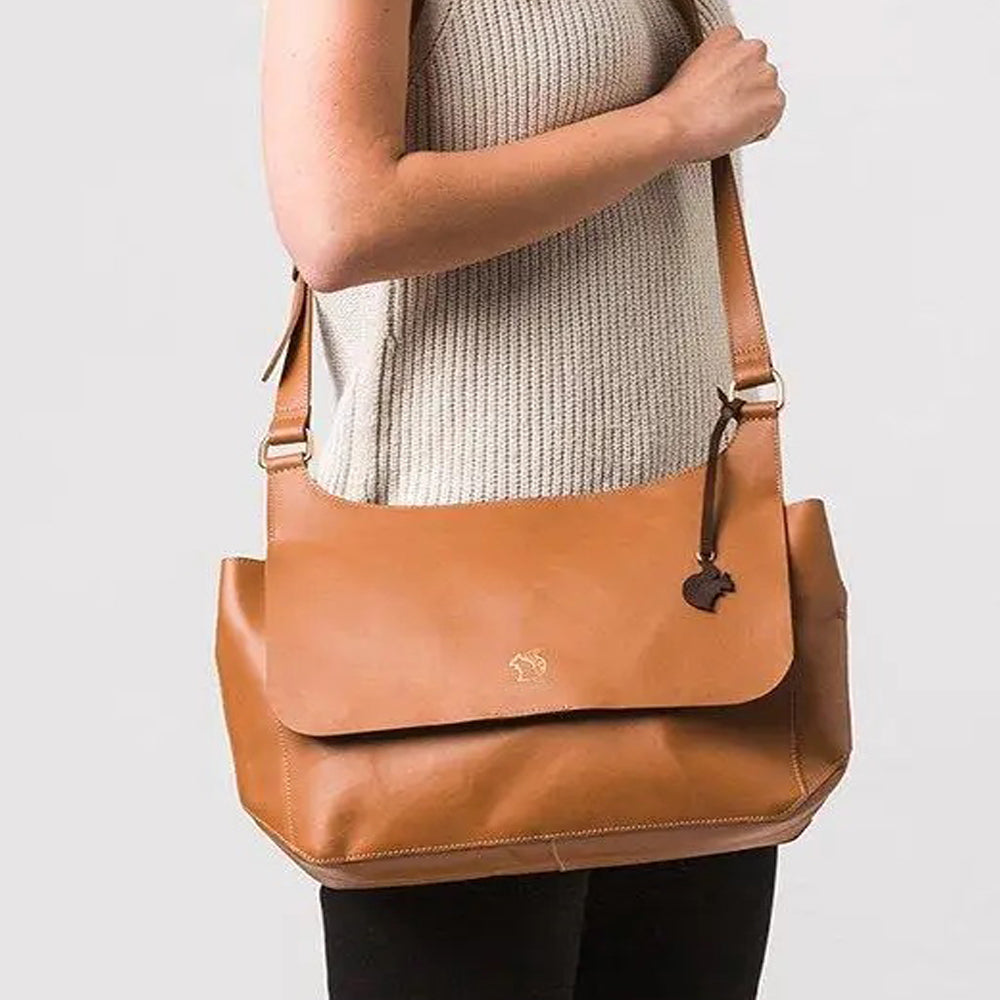 Tan Leather Shoulder Bag, Cross Body Bag