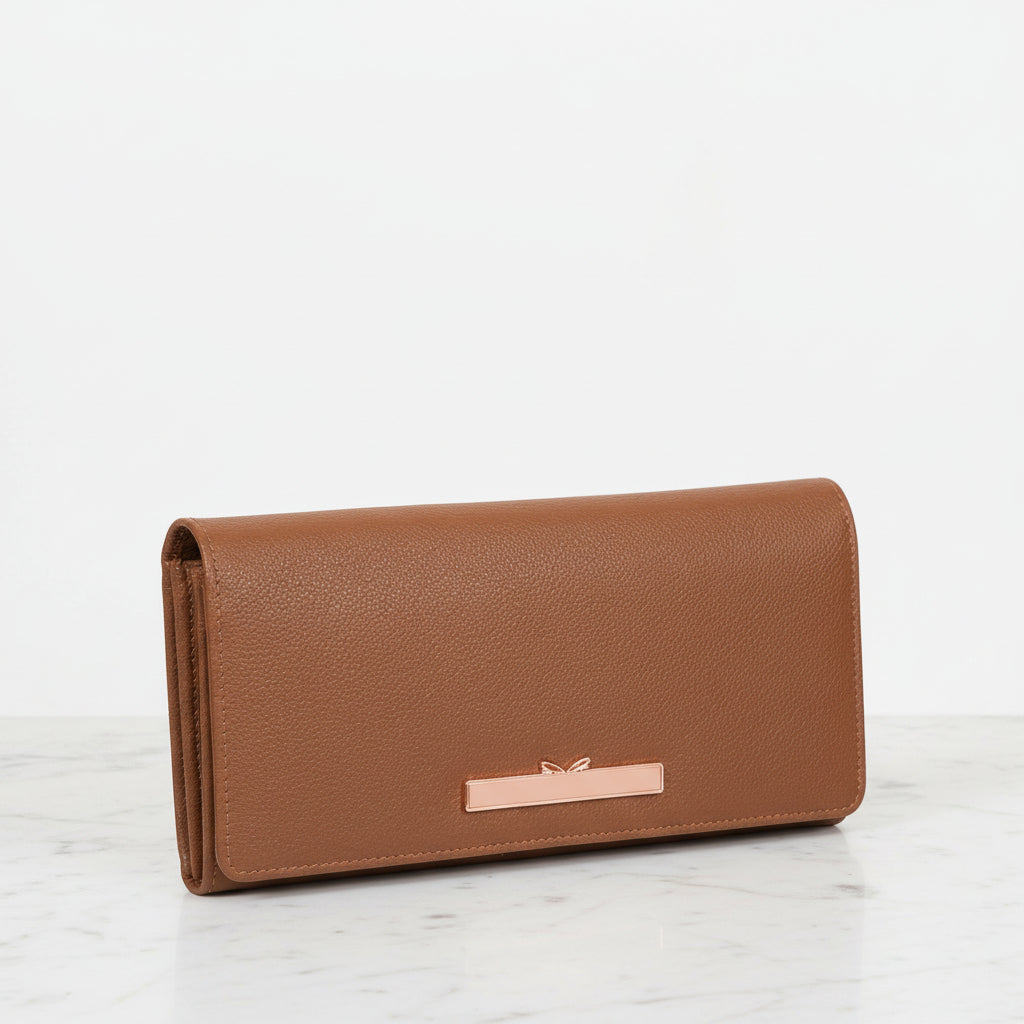 Large Tan Leather Purse
