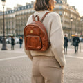 Tan Leather Backpack