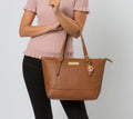 Tan Leather Handbag, Shoulder Bag, Tote Bag