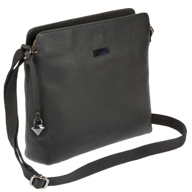 Black Leather Shoulder Bag, Cross Body Bag